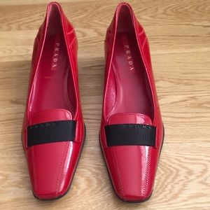 Prada Red Shoes